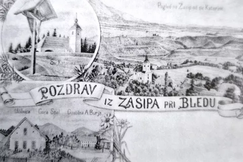 Razglednica Zasipa iz leta 1900. / Foto: Arhiv Avtorice