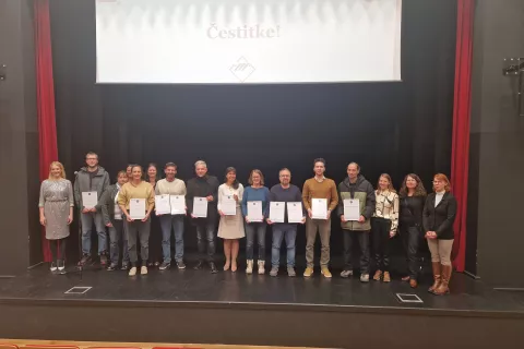 V družbi prejemnikov letošnjih certifikatov KBZ Kranjska Gora Vrhunsko / Foto: Suzana P. Kovačič