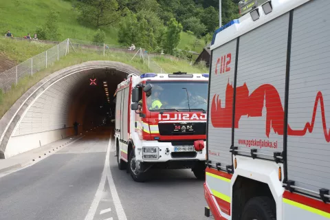 vaja nevsnov Predor Sten 2023 Škofja Loka GZ gasilska zveza gasilci civilna zaščita nesreča reševanje pomoč / Foto: Gorazd Kavčič