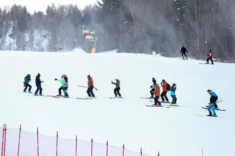 AUDI FIS SP v alpskem smučanju za ženske - Kranjska Gora 2025 smučišče Podkoren na fotografiji ogled proge / Foto: Tina Dokl