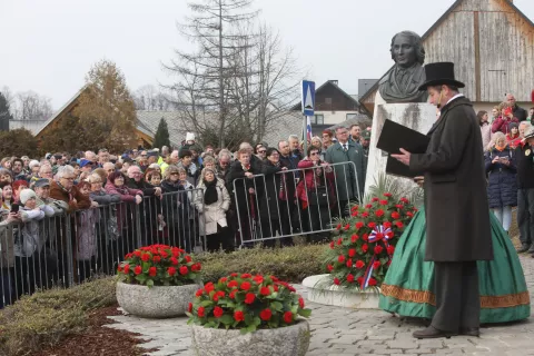 kulturni praznik 8. februar pesnik France Prešeren rojstna hiša Vrba pohodniki prireditev / Foto: Gorazd Kavčič