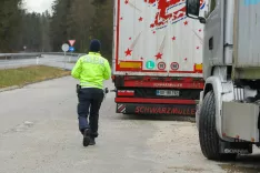 akcija policistov policija nadzor prometa tovorni promet Jeprca / Foto: Tina Dokl