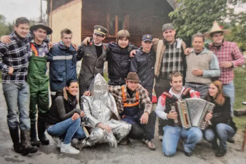 Zasipški šrangarji na poroki Saše Mandeljc / Foto: Arhiv Avtorice