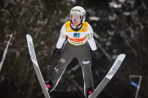 Ljubno ob Savinji.Odprtje tekmovanja za FIS svetovni pokal v smucarskih skokih za zenske.Slovenska smucarska skakalka Nika Prevc. / Foto: Bor Slana/sta