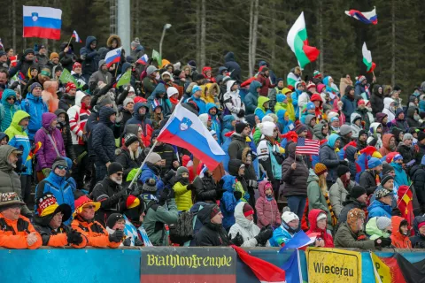 biatlon svetovni pokal Pokljuka 2023 navijači nedelja / Foto: Tina Dokl