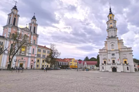 Cerkev sv. Frančiška Ksaverija in mestna hiša / Foto: Slavko Zupanc