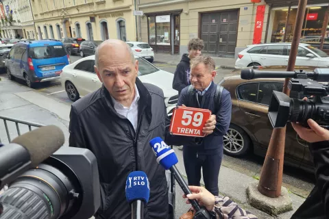 Celje, Okrožno sodišče v Celju.Sojenje prvaku SDS Janezu Janši in soobtoženim v zadevi Trenta. / Foto: Gregor Mlakar/sta
