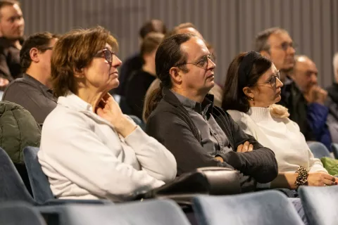 Del udeležencev posveta o razvoju kmetijstva in lokalni samooskrbi v občini Medvode / Foto: Peter Košenina