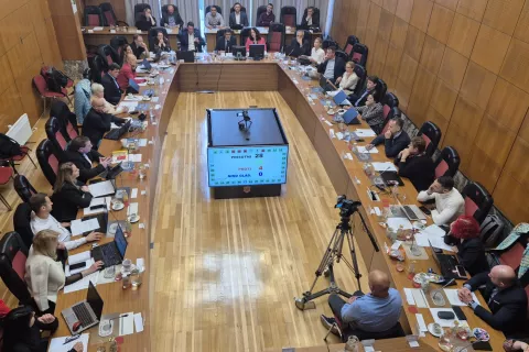 Kranjski mestni svetniki so potrdili spremembe in dopolnitve statuta Mestne občine Kranj. / Foto: Simon Šubic