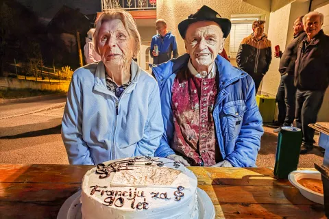 Franci Ostrelič je častitljivi jubilej obeležil v krogu najbližjih. / Foto: Osebni Arhiv