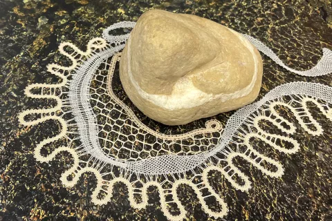 Vzorce za osrednjo razstavo čipk je letos navdihnila narava. / Foto: Tanja Mlinar