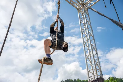 Spartan Race Bled Slovenija 2025Para tekmovalec Keresztes Zsolt / Foto: Nik Bertoncelj