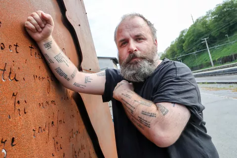 Koban Dejan urednik založba Črna skrinjica, montaža na RTV / Foto: Tina Dokl