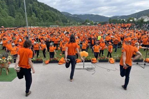 Vseslovensko srečanje članov Društva Šola zdravja je letos potekalo v Žireh. / Foto: Tanja Mlinar