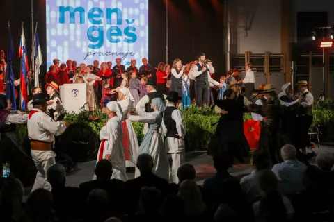 Lani je na osrednji slovesnosti ob prazniku občine Menge&scaron; sodelovalo več kot 180 nastopajočih. / Foto: Tina Dokl