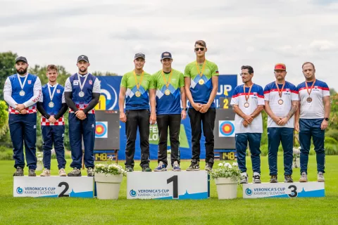zlati Slovenci ekipa sestavljeni lok lokostrelstvo Arboretum Volčji potok / Foto: Arhiv Organizatorja