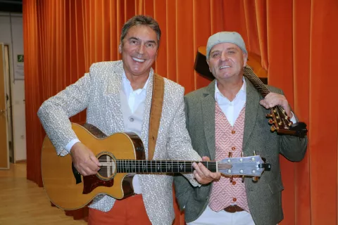 Jože Andrejaš in Vinko Koretič sta glasbena Dedka na svobodi. / Foto: Alenka Brun