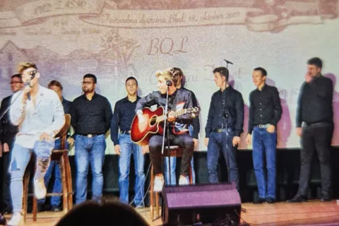 Garažni Decet in mladeniča dueta BQL na večer Canticum Novum / Foto: Arhiv Avtorice