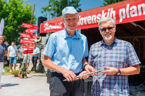 Predsednik PZS Jože Rovan in Matic Tomaž Kužner, predstavnik PD Celje Matica / Foto: Jernej Lasič