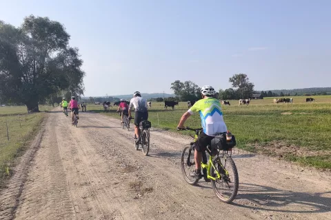Po makadamski cesti / Foto: Slavko Zupanc