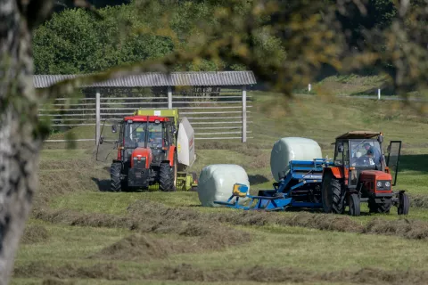 Simbolična fotografija baliranje na podeželju / Foto: Nik Bertoncelj