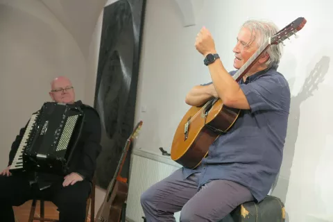 Iztok Mlakar in David Šuligoj / Foto: Igor Kavčič