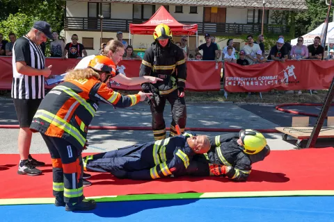 Firefighter Challenge Slovenija 2025 tekmovanje gasilcev PGD Radovljica gasilci / Foto: Tina Dokl