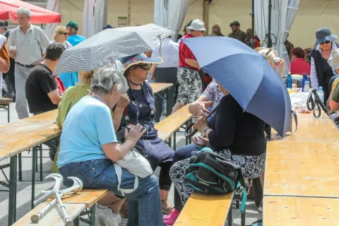 38 pohod na Triglav spominska slovesnost Pokljuka občina Bohinj vročina / Foto: Tina Dokl