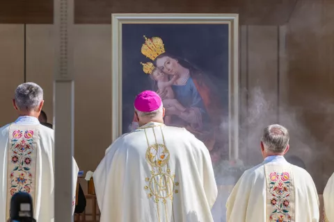 Romanje bolnikov invalidov in starejših na BrezjeNa fotografiji Koprski škof msgr. dr. Peter Štumpf / Foto: Nik Bertoncelj