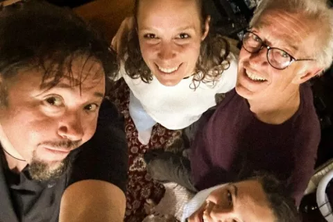 Gal Gjurin, Maša Bogataj, Aleksander Mežek, Severa Gjurin / Foto: Arhiv Sonictribe