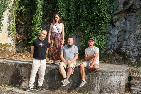 glasbena skupina NOREIA z leve Anej Ivanuša, Ana Novak, Robert Bone, Gašper Šinkovec / Foto: Tina Dokl