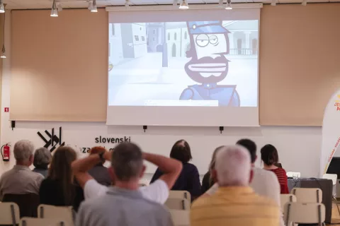 Predstavitev knjige Kako smo na Jesenicah včasih brali in torkova kinoteka animirani film Martin Krpan / Foto: Nik Bertoncelj