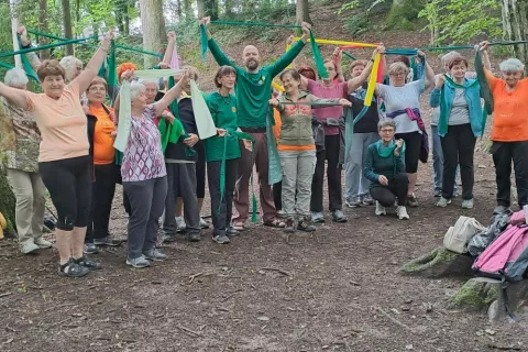 Vadba Dihamo z naravo, srečanje Kranj / Foto: Arhiv Društva Šola Zdravja