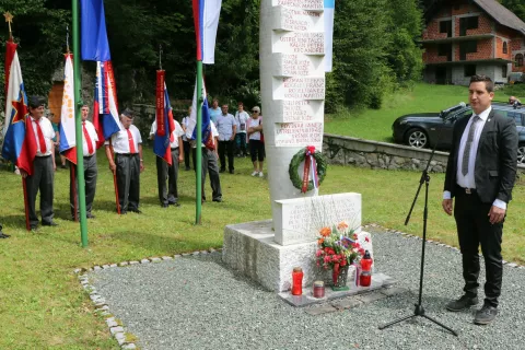 Slavnostni govornik je bil letos preddvorski župan Rok Roblek. / Foto: Alenka Brun