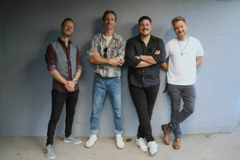 Člani glasbene zasedbe Telegram / Foto: Alenka Brun