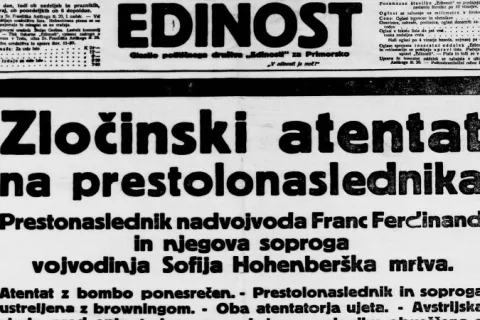 Poročanje o atentatu v slovenskem časopisu / Foto: Zgodovina.si