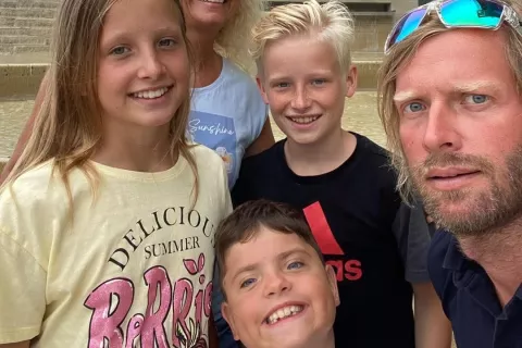 Matica in Živo so na Floridi obiskali Ajda, Gašper in Tadej. / Foto: FB-profil Društva Viljem Julijan