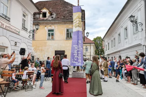 dvig zastave zastava 43 festival Radovljica / Foto: Tina Dokl