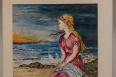 Nada Radonjič najraje slika portrete, figure, pokrajine in rože. / Foto: Arhiv Slikarsko Društvo Atelje Bled