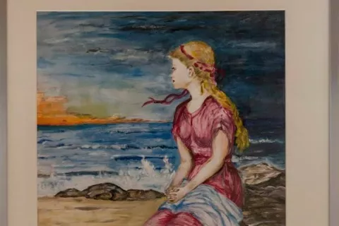 Nada Radonjič najraje slika portrete, figure, pokrajine in rože. / Foto: Arhiv Slikarsko Društvo Atelje Bled