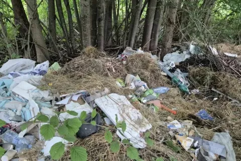 Divje odlagališče nasproti farme Blate je bilo prvo tovrstno v zadnjih dvanajstih letih. / Foto: arhiv Infrastrukture Bled