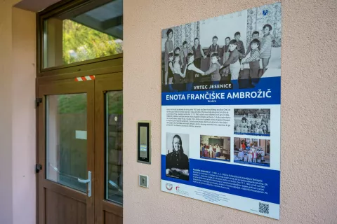 Enota vrtca na Hrušici nosi ime Frančiške Ambrožič. / Foto: Nik Bertoncelj