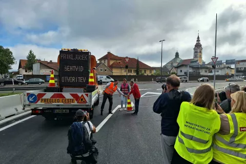 Šentvid, sprostitev prometa / Foto: Arhiv Dars