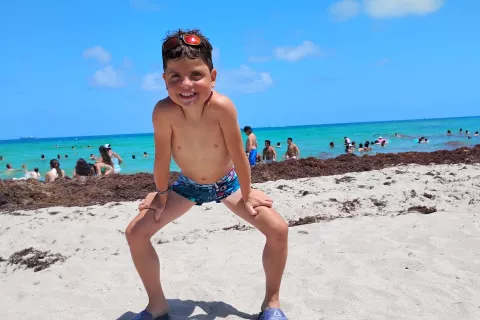 Matic se je kopal tudi na znameniti plaži v Miamiju. / Foto: Osebni Arhiv