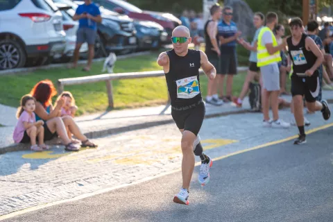 31. Kranjskogorska 10ka tektek Gorenjska moj planetna fotografiji Paraatlet Kristijan Tramte / Foto: Nik Bertoncelj