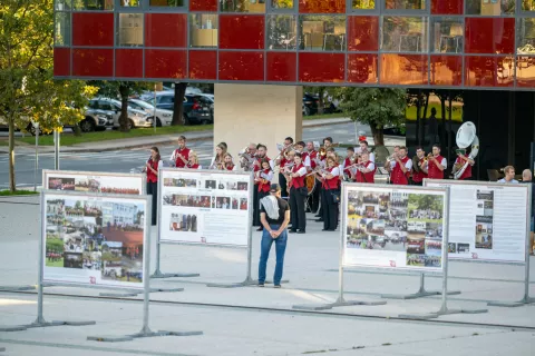 Odprtje razstave 70 let delovanja Pihalnega orkestra Lesce / Foto: Nik Bertoncelj