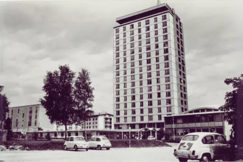 Nebotičnik je eno najbolj znanih del arhitekta Marjana Šorlija (1915-1975) / Foto: Arhiv Mkk