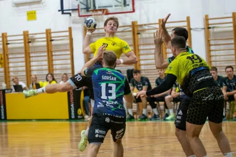 Trebanjci so v Radovljici osvojili načrtovani točki, odpor novincev na prvoligaški sceni pa so po hudem boju zlomili šele v zadnjem delu tekme. / Foto: Marjan Zupančič