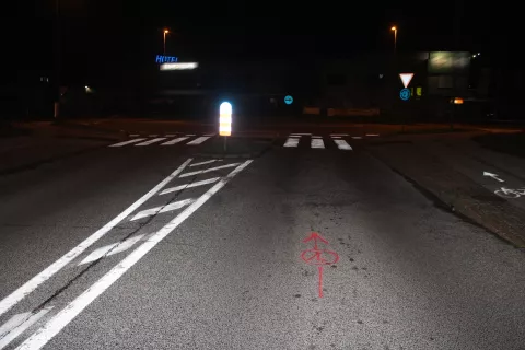 Fotografiji kraja prometne nesreče. / Foto: Arhiv Pu Kranj