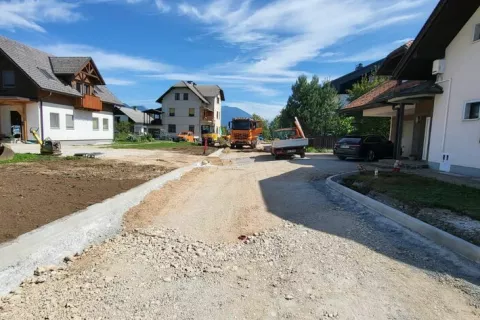 Gradbena dela na Cankarjevi cesti / Foto: Občina Bled